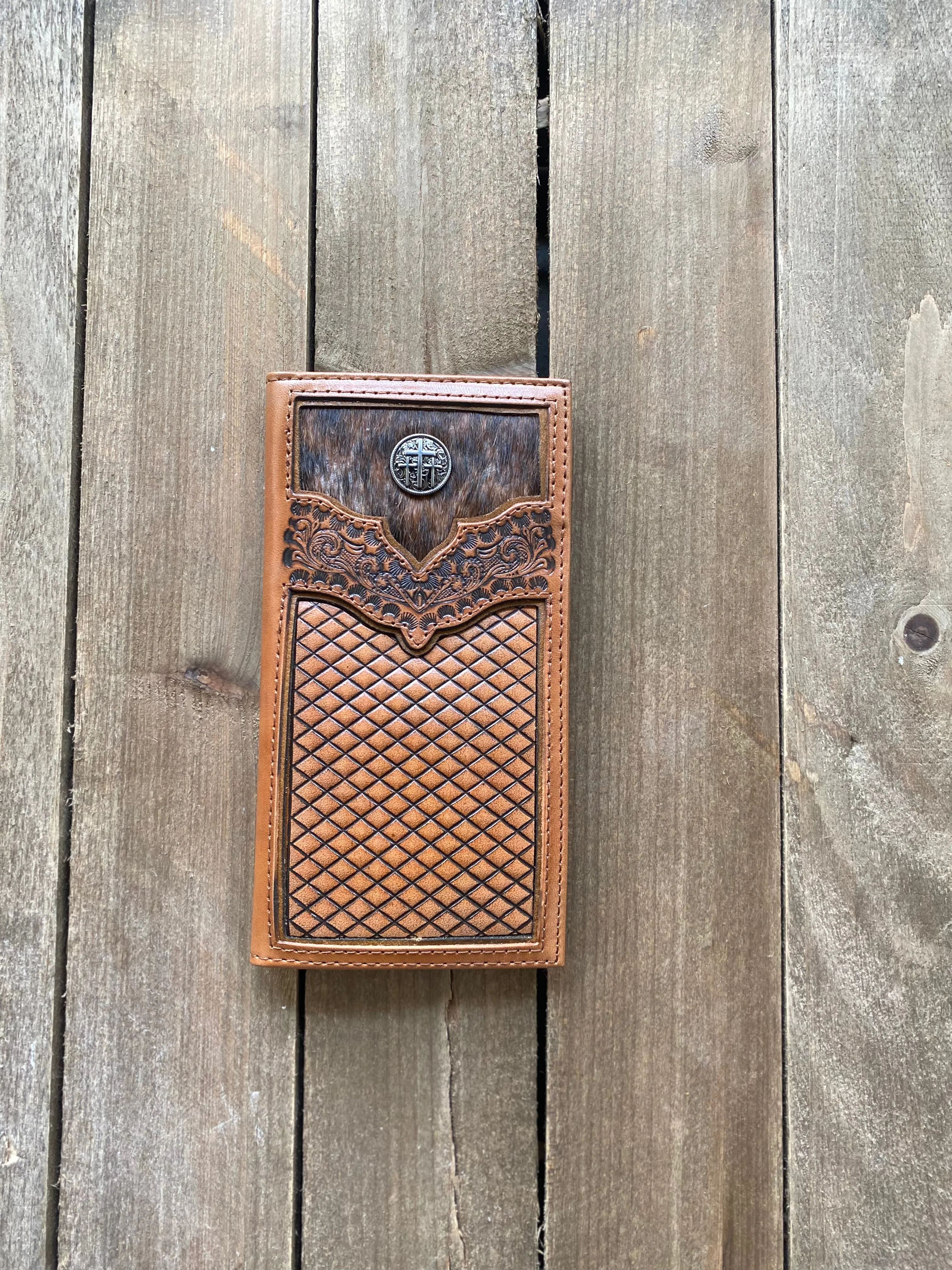 Justin's Rodeo Wallet Brindle Inlay