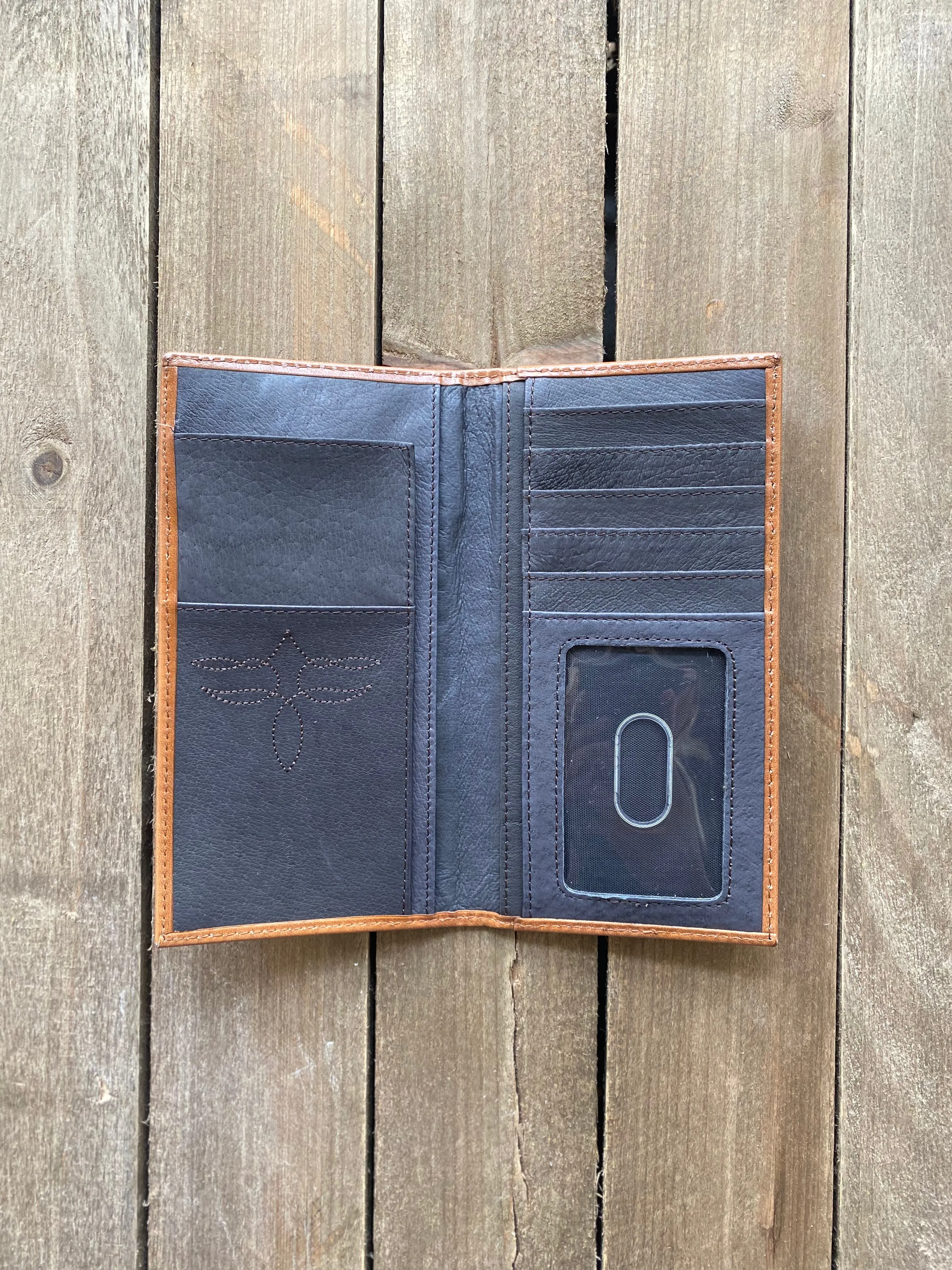 Justin's Rodeo Wallet Brindle Inlay