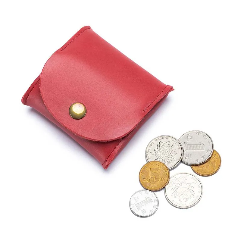 Leather Coin Pouch Mini Change Holder