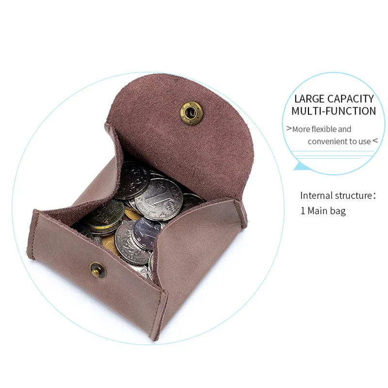 Leather Coin Pouch Mini Change Holder
