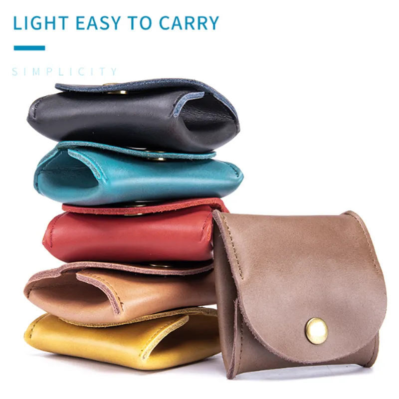 Leather Coin Pouch Mini Change Holder