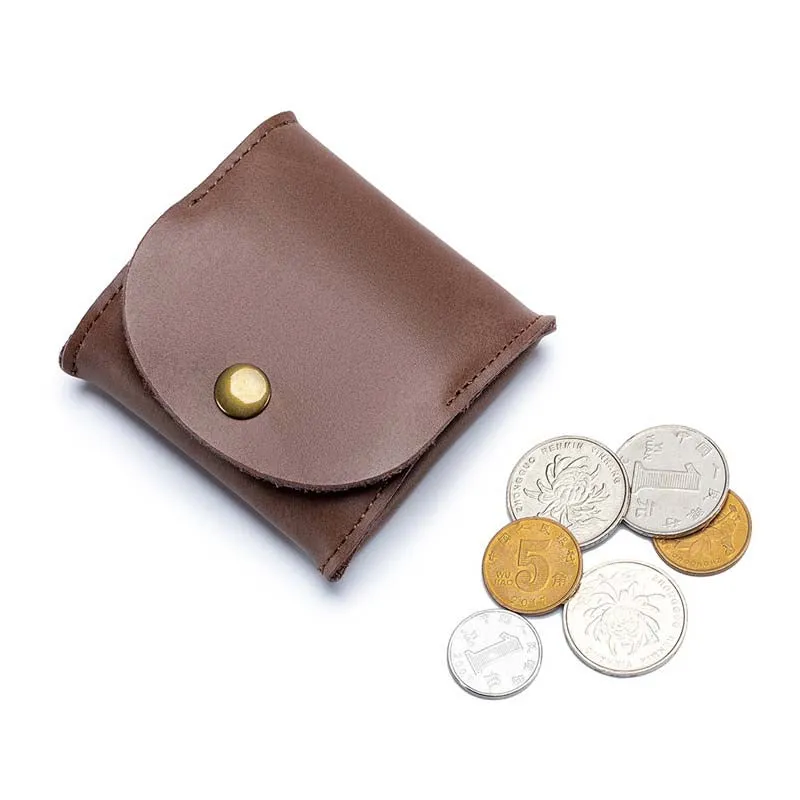 Leather Coin Pouch Mini Change Holder