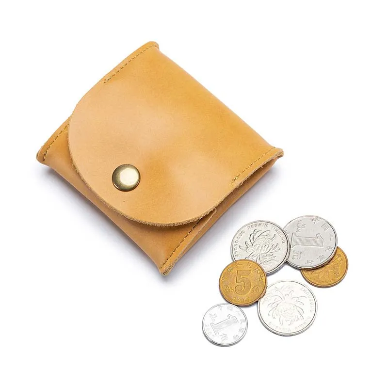 Leather Coin Pouch Mini Change Holder