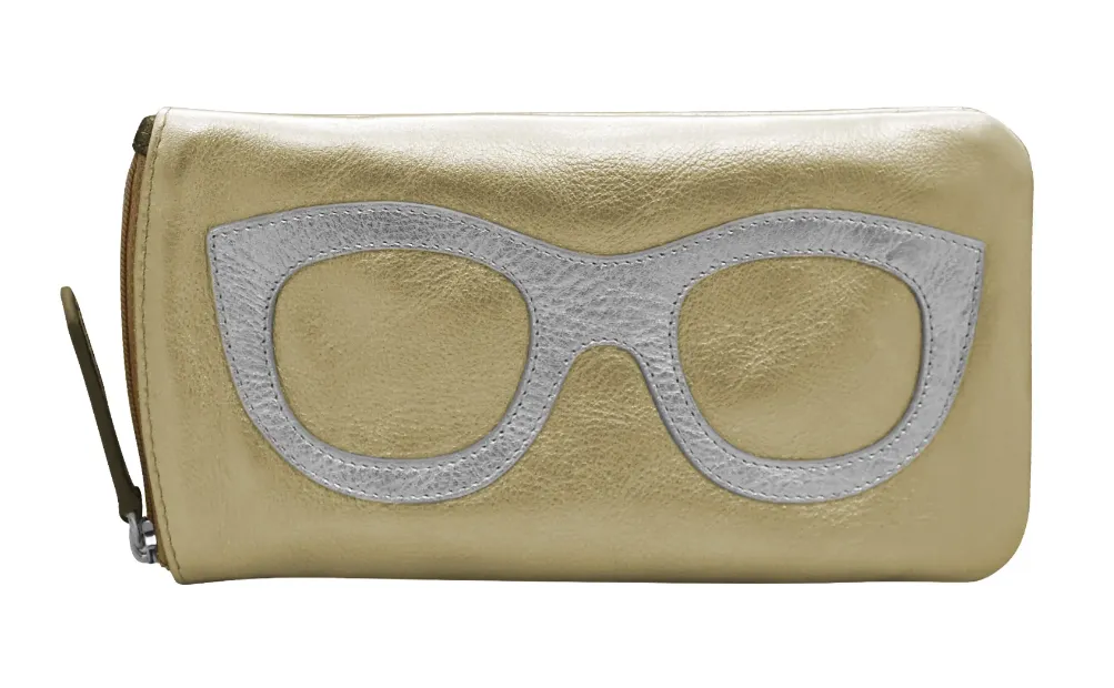 Leather Eyeglass Case w/ Eyeglass Design