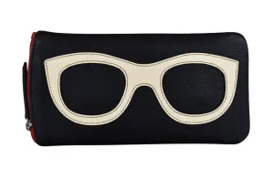 Leather Eyeglass Case w/ Eyeglass Design