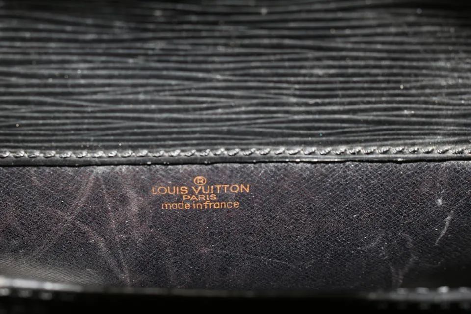 Louis Vuitton Black Epi Leather Noir Cartouchiere Crossbody Bag 5lv1020
