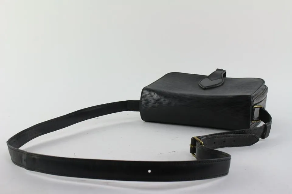Louis Vuitton Black Epi Leather Noir Cartouchiere Crossbody Bag 5lv1020