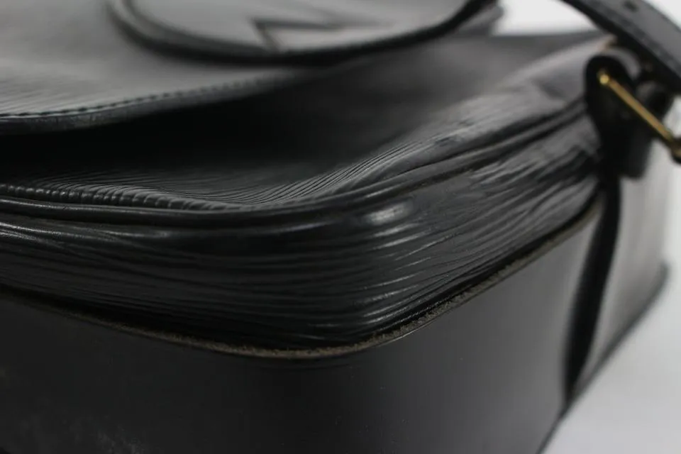 Louis Vuitton Black Epi Leather Noir Cartouchiere Crossbody Bag 5lv1020