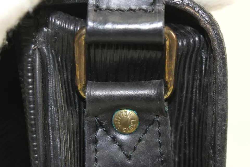 Louis Vuitton Black Epi Leather Noir Cartouchiere Crossbody Bag 5lv1020
