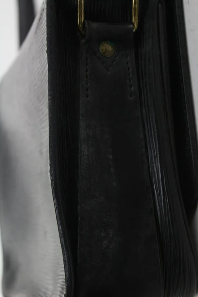 Louis Vuitton Black Epi Leather Noir Cartouchiere Crossbody Bag 5lv1020