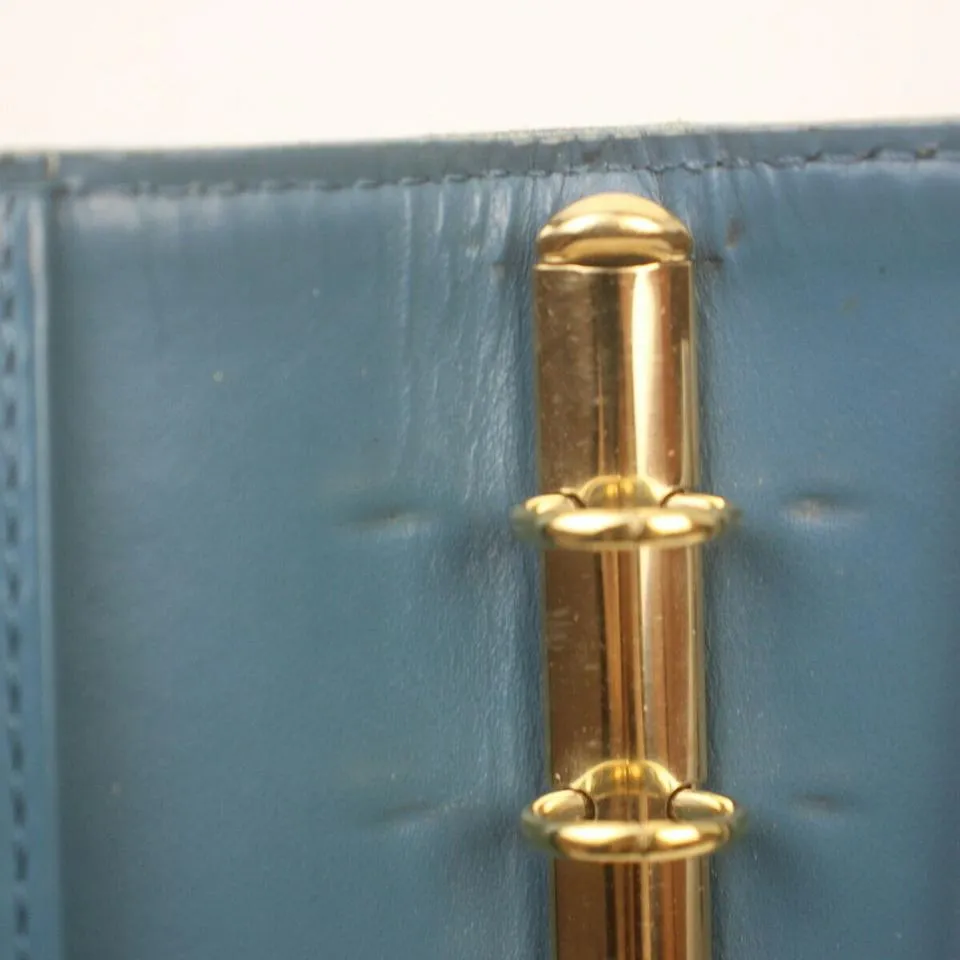 Louis Vuitton Blue Suhali Leather Small Ring Agenda PM Diary Cover  863363