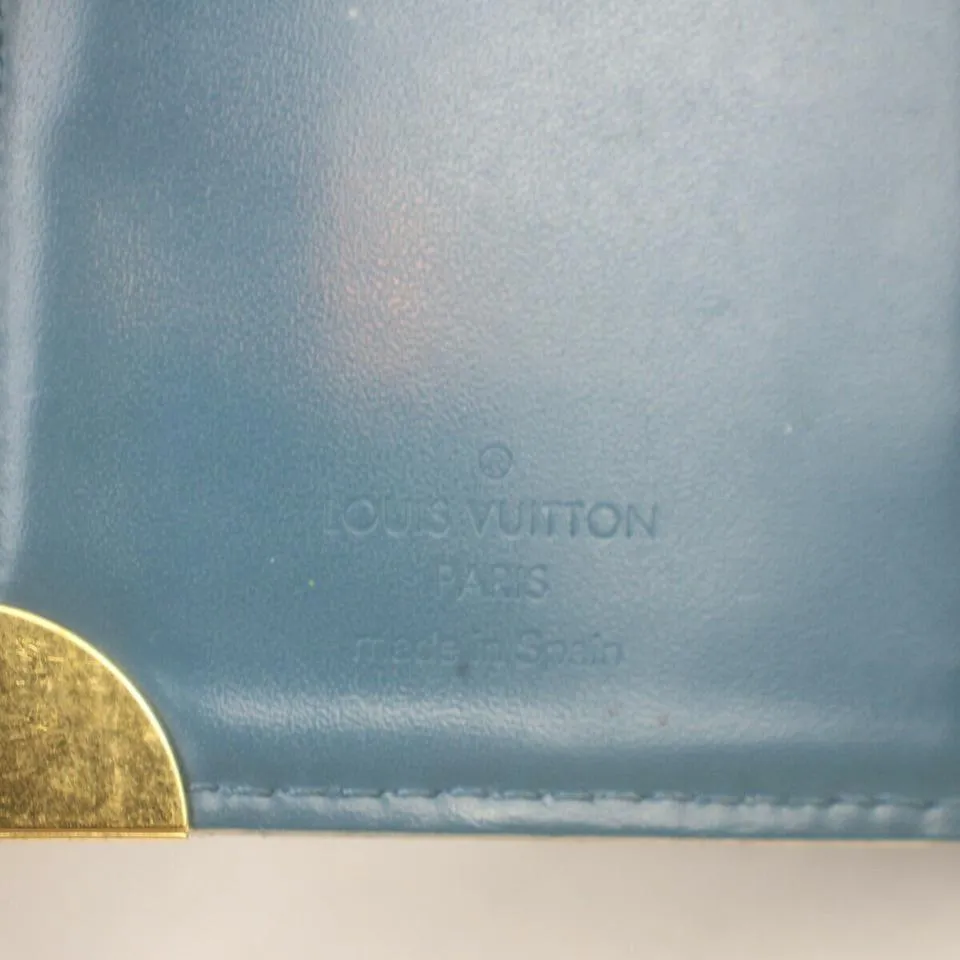 Louis Vuitton Blue Suhali Leather Small Ring Agenda PM Diary Cover  863363