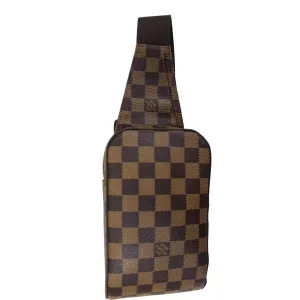 LOUIS VUITTON Damier Ebene Geronimos Brown Hip Bag