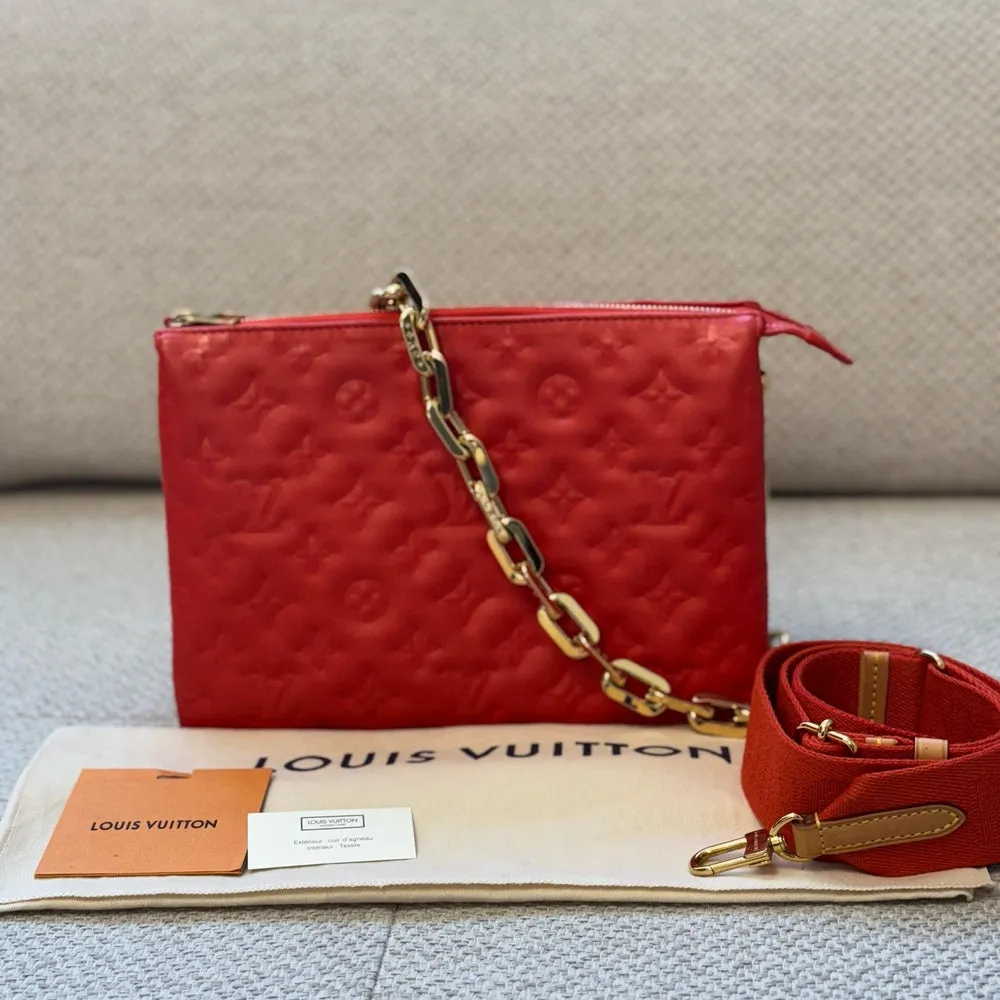 Louis Vuitton Red Coussin PM
