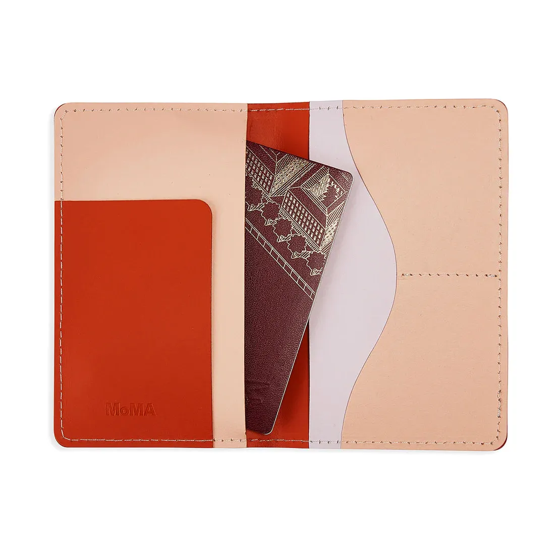 MoMA Recycled Leather Passport Holder