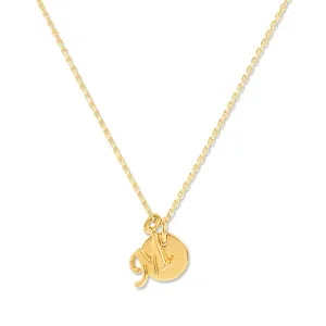 Mysha Personalized Eternal Name Disc and Initial Pendant
