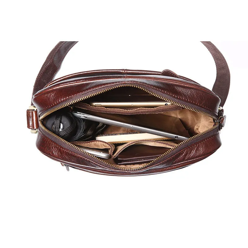 New Fashion Messenger Bags Casual Leather Bags For Men Leather Messenger Corssbody Side Shoulder Bag
