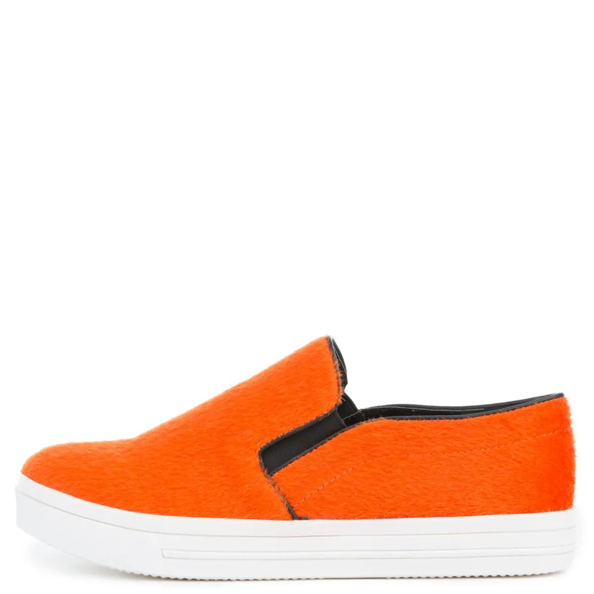 Pony Hair Orange Slip On Orange