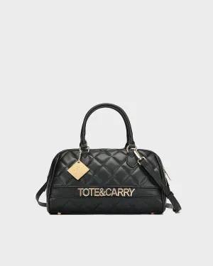 Quilted Couture Italy Purse in Black