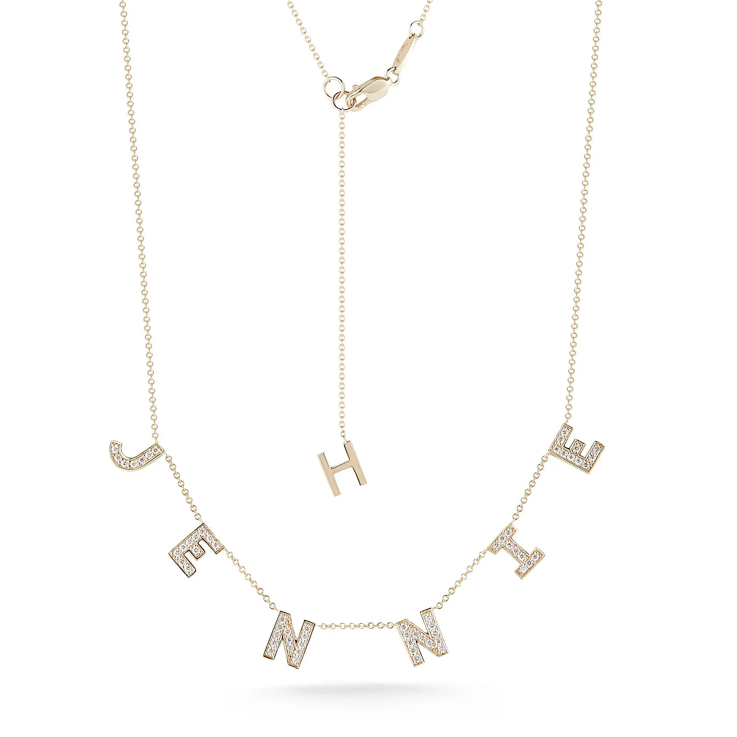 "Custom" Diamond Multi Initial Necklace- "Jennie"