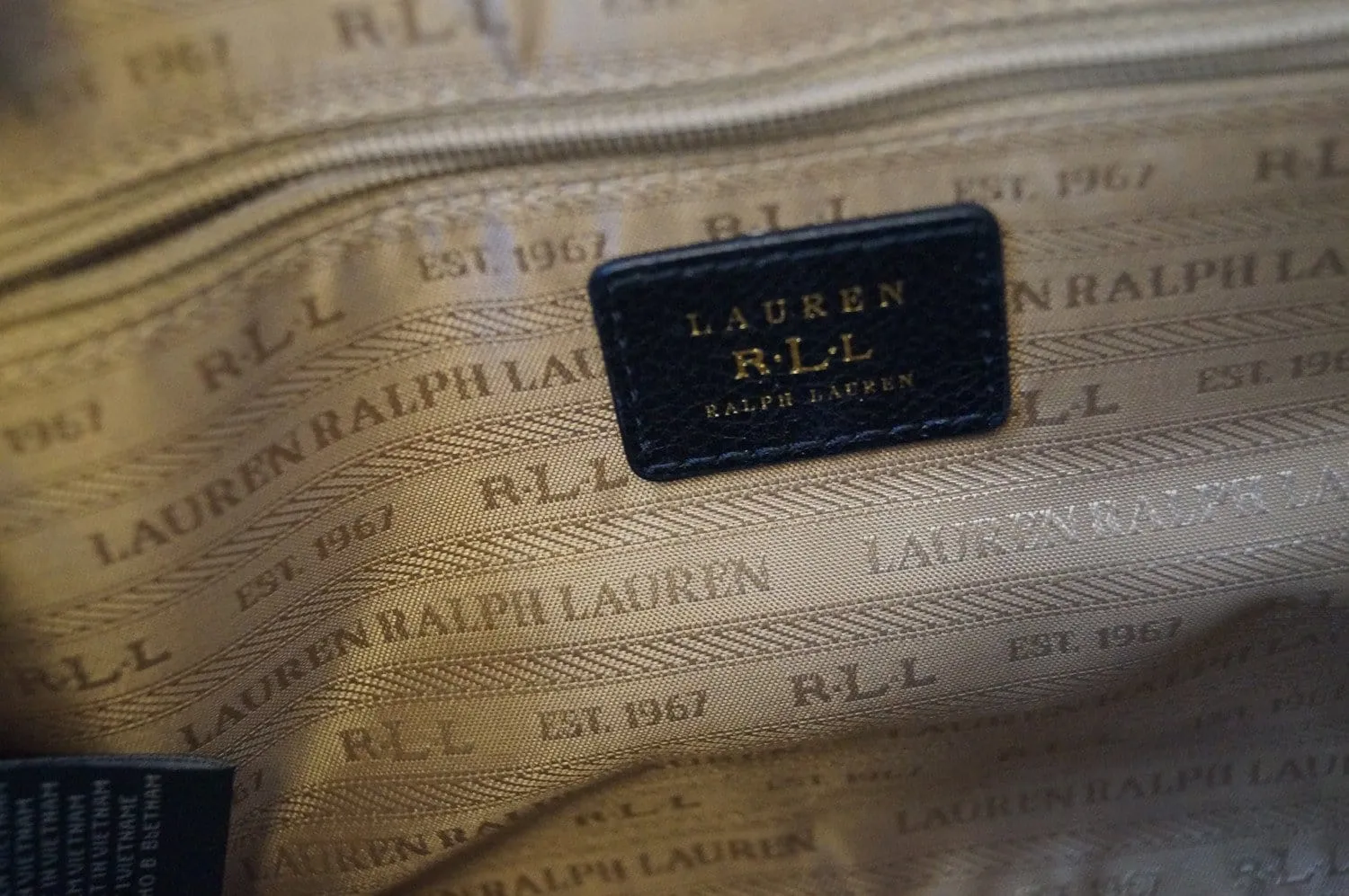 Ralph Lauren Black Leather Crossbody Bag TT624 - Sale