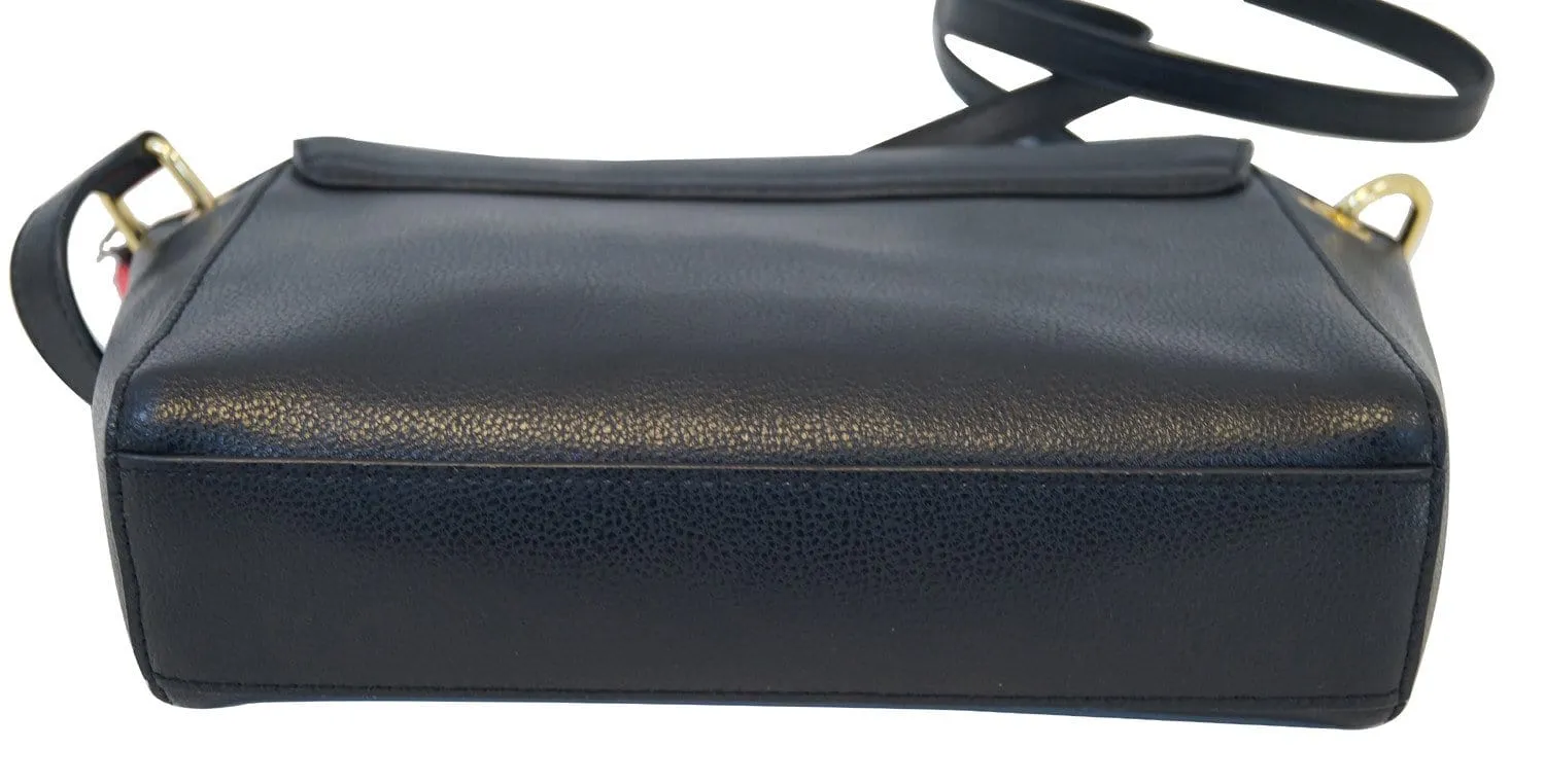 Ralph Lauren Black Leather Crossbody Bag TT624 - Sale