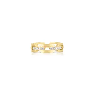 Roberto Coin 18K Yellow Gold Diamond Navarra Ring