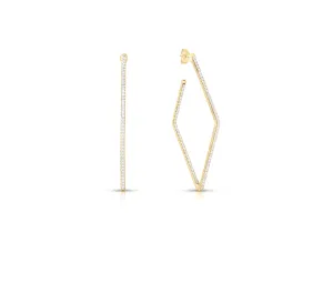 Roberto Coin 18K Yellow Gold Square Hoop Earrings