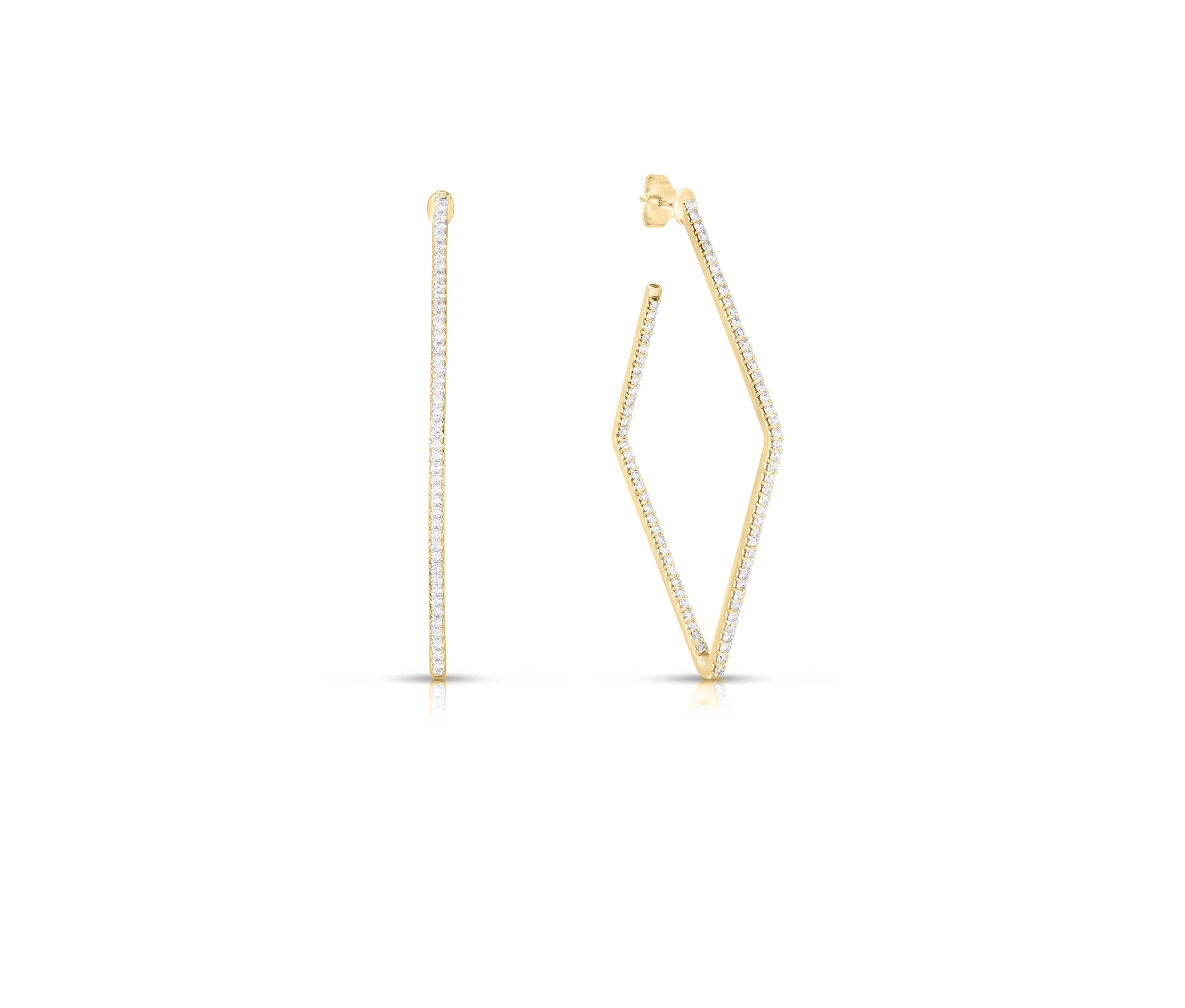Roberto Coin 18K Yellow Gold Square Hoop Earrings