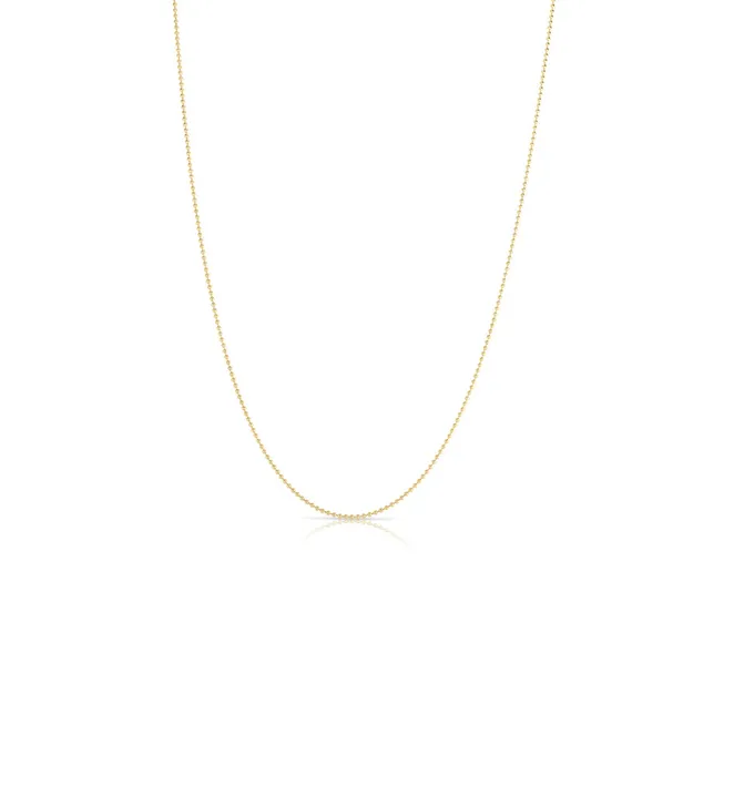 Roberto Coin Designer Gold 18K Yellow Gold Small Bead Chain Necklace
