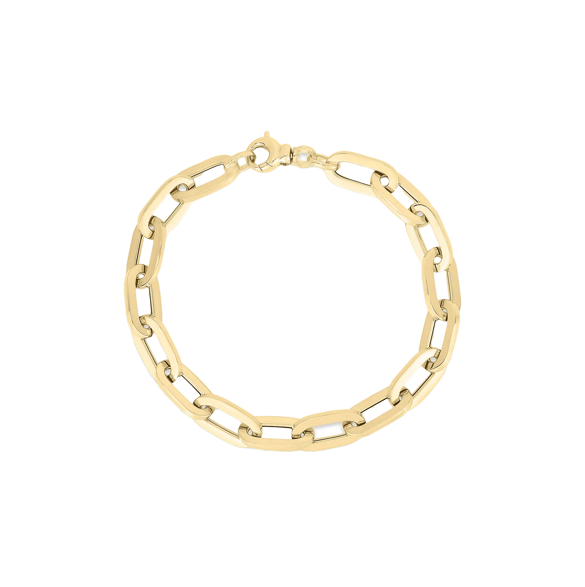 Roberto Coin Designer Gold Yellow Gold Heavy Gauge Paperclip Link Bracelet