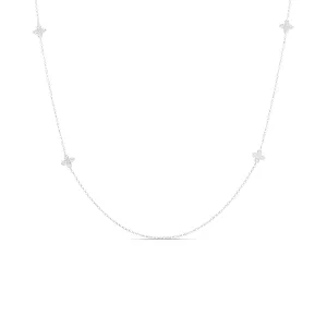 Roberto Coin Diamonds by the Inch White Gold 10 Diamond Station Necklace