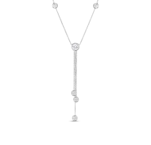 Roberto Coin Diamonds by the Inch White Gold Triple Drop Necklace