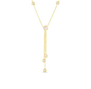 Roberto Coin Diamonds by the Inch Yellow Gold Triple Drop Necklace