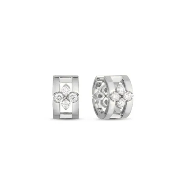 Roberto Coin Love in Verona White Gold Earrings with Diamonds