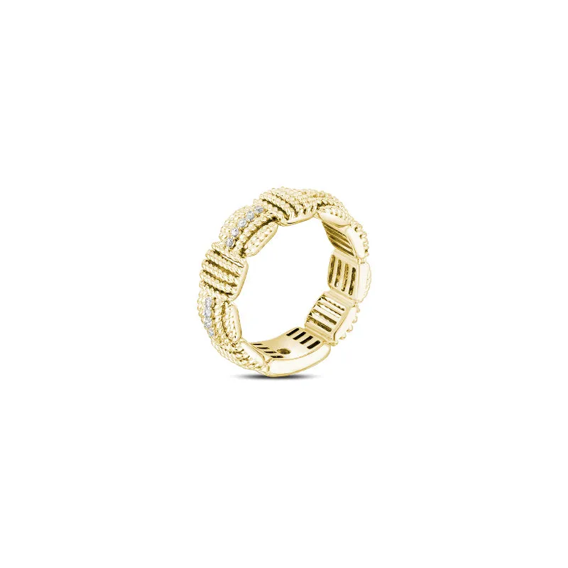 Roberto Coin Opera 18K Gold Diamond Accent Band Ring in 18K Yellow Gold