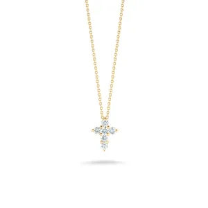 Roberto Coin Tiny Treasures Yellow Gold Diamond Baby Cross Necklace