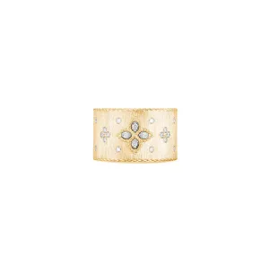 Roberto Coin Venetian Princess 18K Yellow Gold Diamond Wide Band