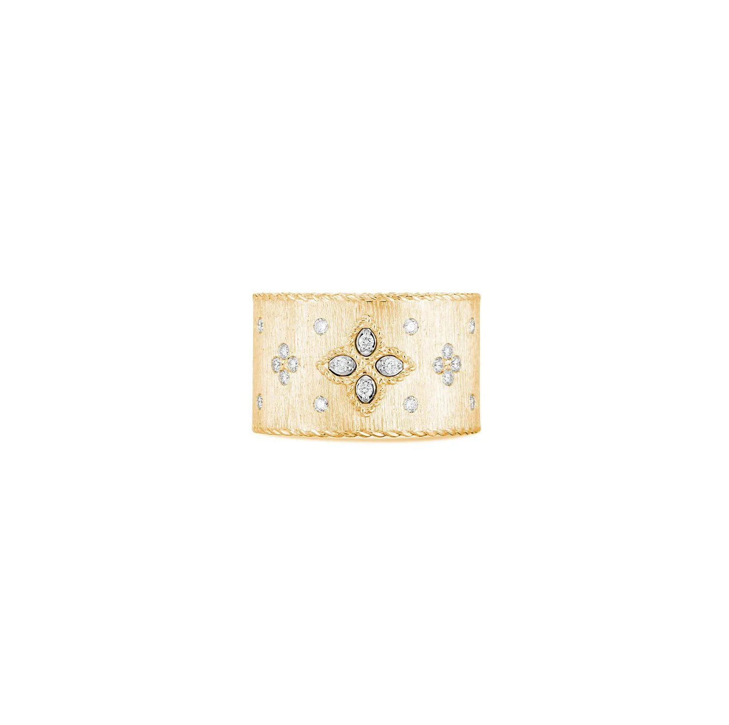 Roberto Coin Venetian Princess 18K Yellow Gold Diamond Wide Band