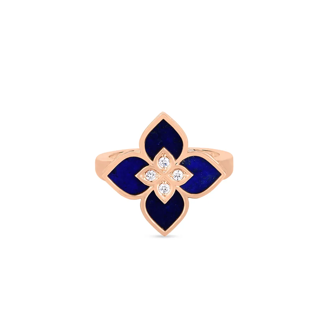Roberto Coin Venetian Princess Small Lapis and Diamond Ring