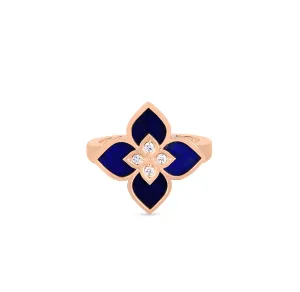 Roberto Coin Venetian Princess Small Lapis and Diamond Ring