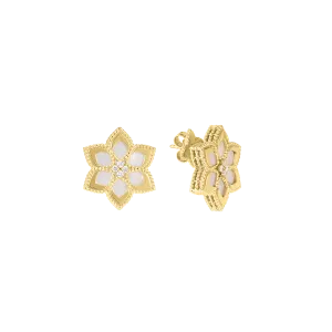 Roberto Coin Vernazza Mother-of-Pearl and Diamond Daisy Earrings