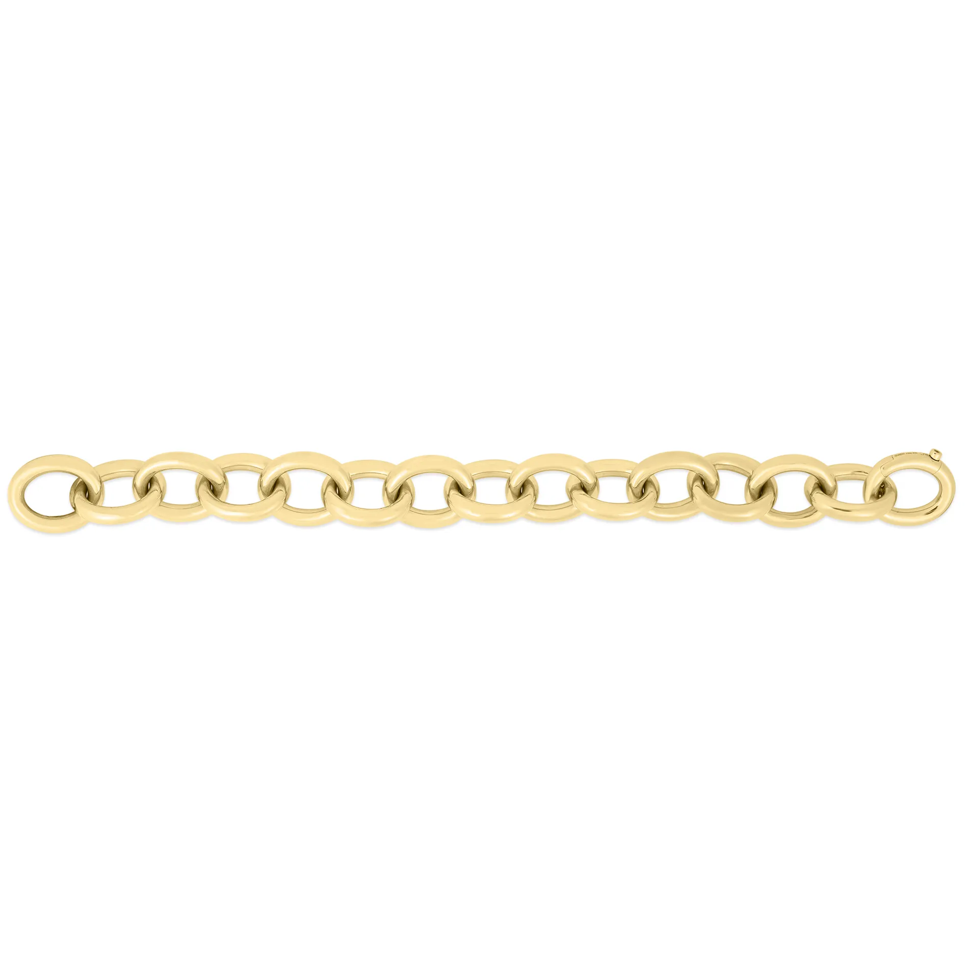 Roberto Coin Yellow Gold Bold Round Rolo Link Bracelet
