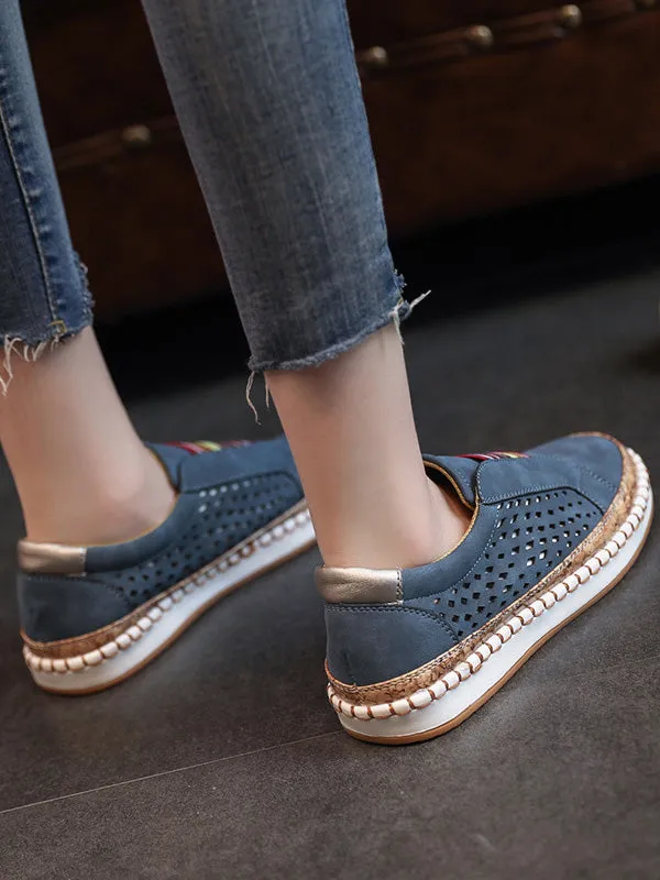 Round Head Slip-on Elastic Band Casual Shoes