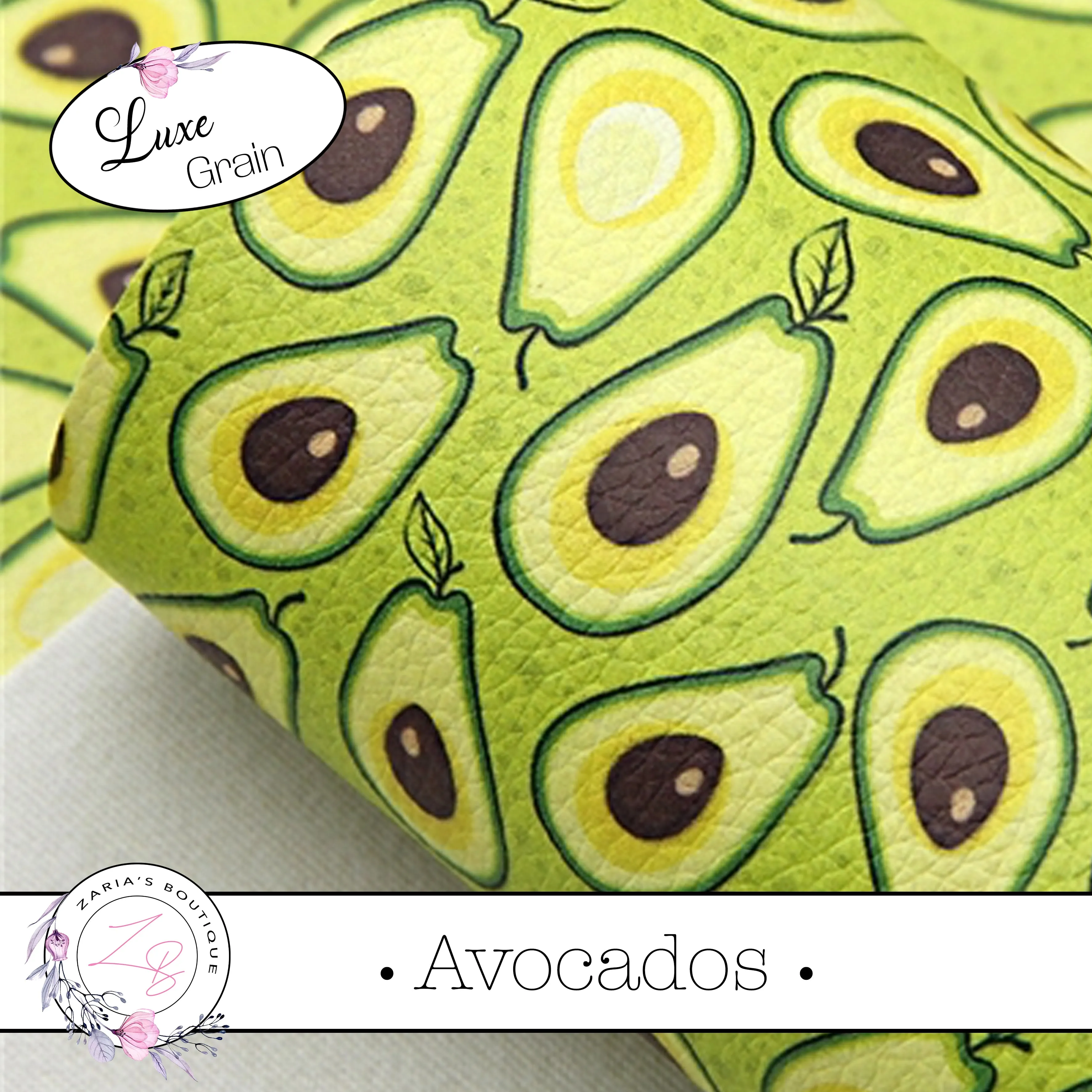 SALE ⋅ Avocados ⋅ Luxe Grain Vegan Faux Leather