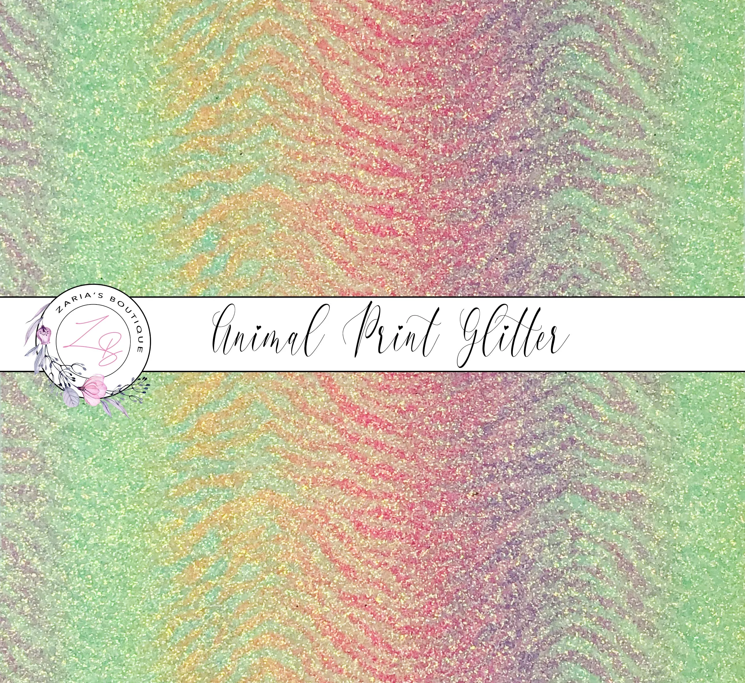 SALE Pastel Animal Print Glitter ~ 1.2mm