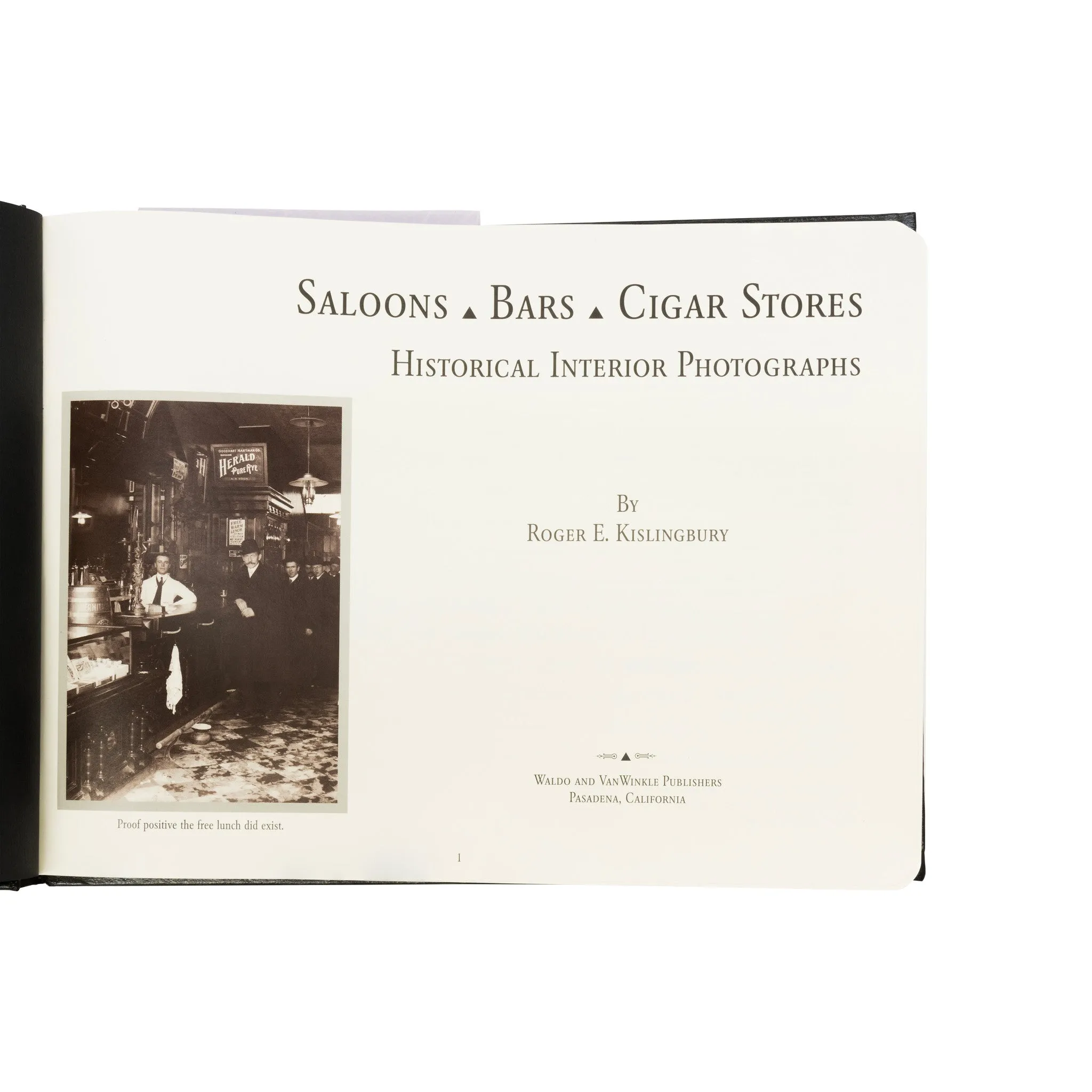 Saloons, Bars & Cigar Stores by R. Kislingbury 1st Edition