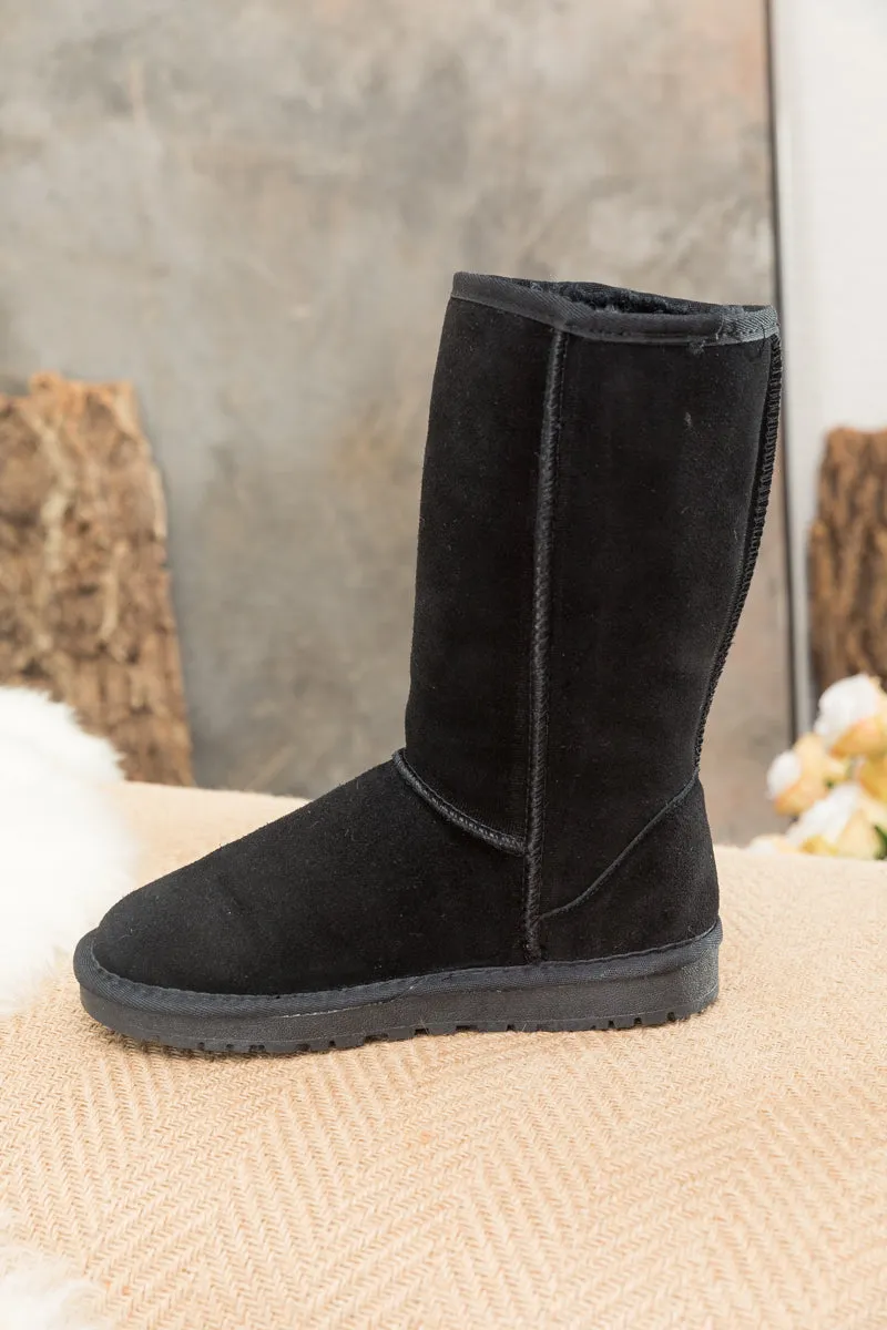 Signature Classic Faux Fur-Lined Suede Boots