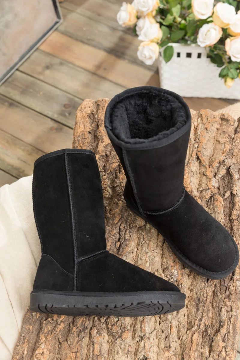 Signature Classic Faux Fur-Lined Suede Boots