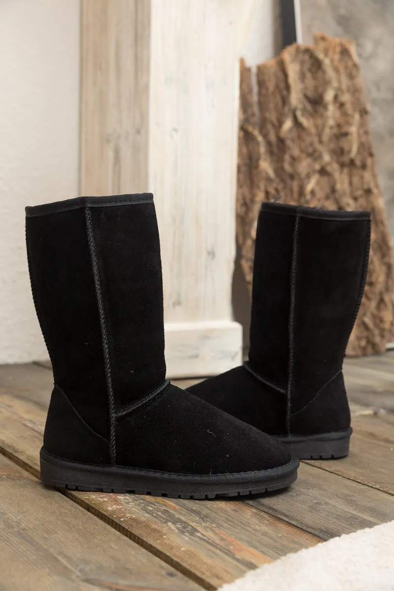 Signature Classic Faux Fur-Lined Suede Boots